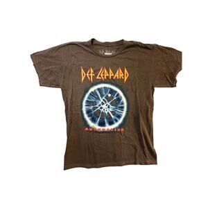 Def Leppard Adrenalize Band T Shirt Men’s Large Brown Graphic Tee New